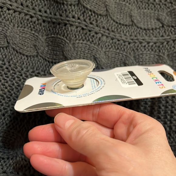 NIP NWT Popsockets Popgrip for cellphone clear with glitter - Picture 5 of 7